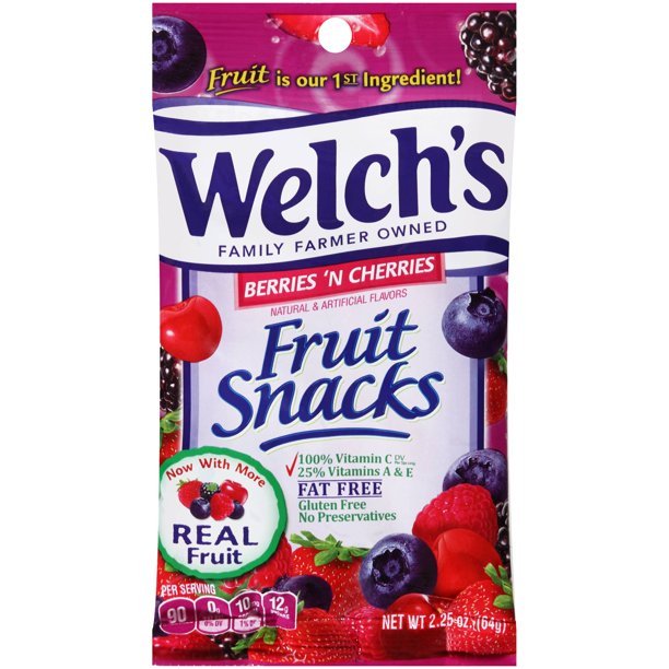 WELCH'S BERRIES & CHERRIES 48 2.25 OZ - SUPERMIX