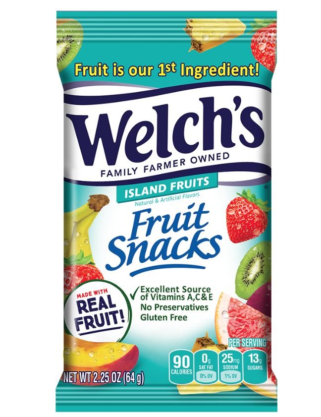 WELCH'S ISLAND FRUIT SNACKS 48CT/2.25 OZ - SUPERMIX