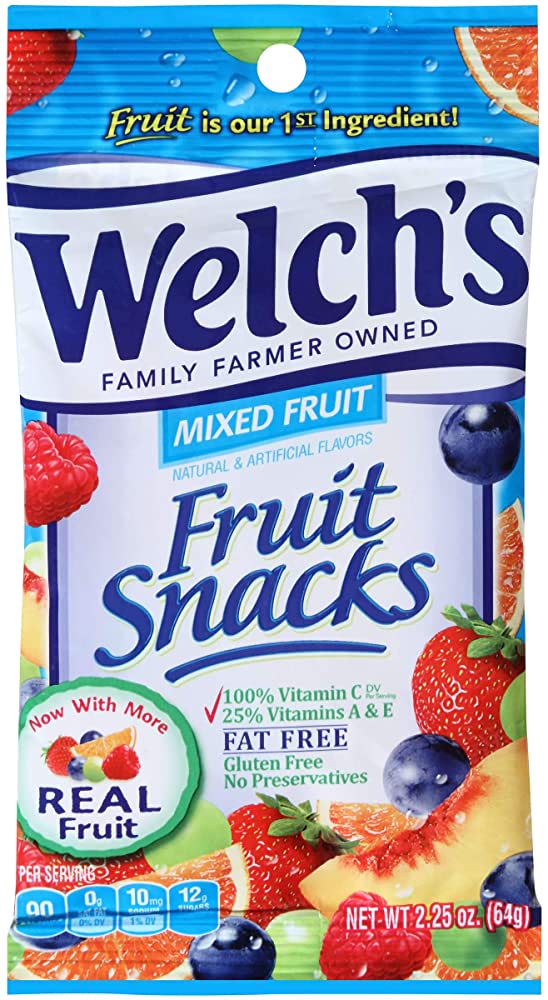 WELCH'S MIXED FRUIT SNACKS 48CT/2.25 OZ - SUPERMIX