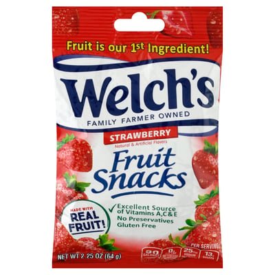WELCH'S STRAWBERRY SNACKS 48CT/2.25 OZ - SUPERMIX