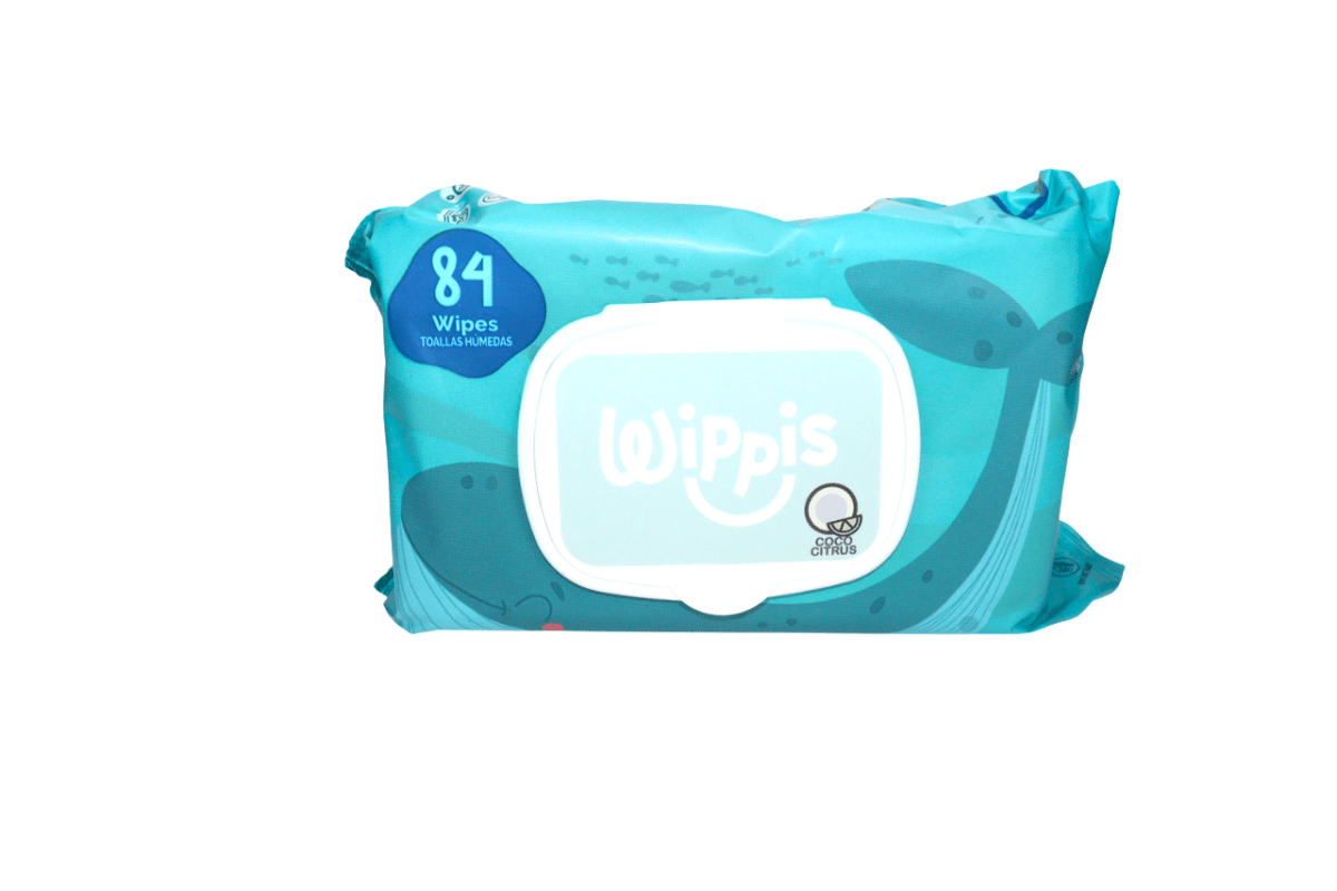 WIPPIS TUALLITAS HUMEDAS COCO CITRUS 84 PIEZA - SUPERMIX