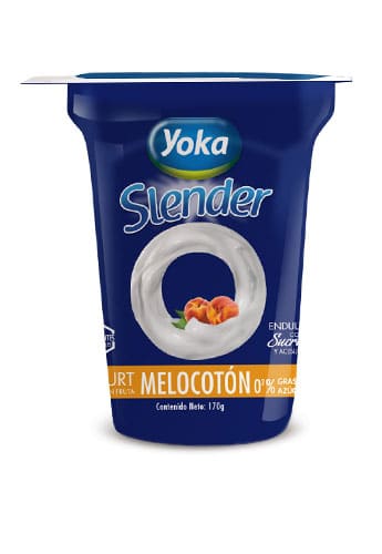 YOKA YOGURT MELOCOTON SLENDER 6 OZ - SUPERMIX