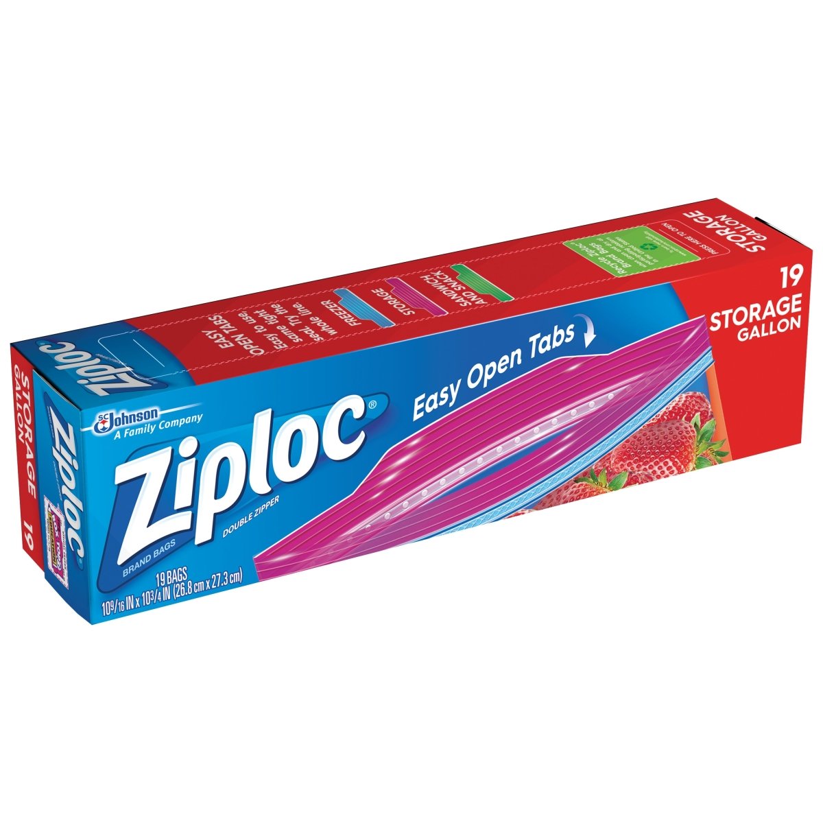 ZIPLOC STORAGE BAG GALLON 19 CT - SUPERMIX